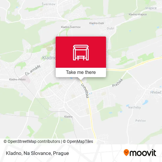 Карта Kladno, Na Slovance