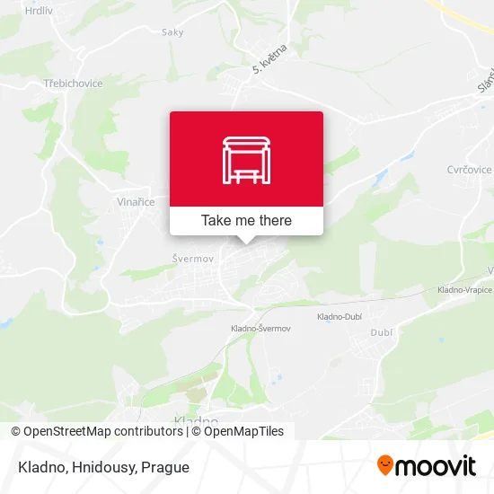 Карта Kladno, Hnidousy