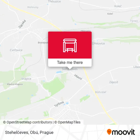 Карта Stehelčeves, Obú