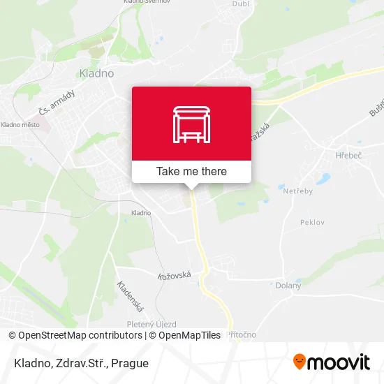 Карта Kladno, Zdrav.Stř.