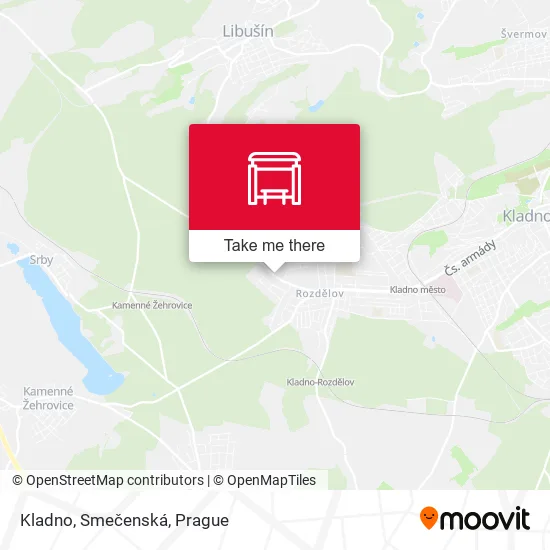 Карта Kladno, Smečenská