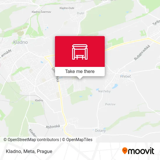 Карта Kladno, Meta