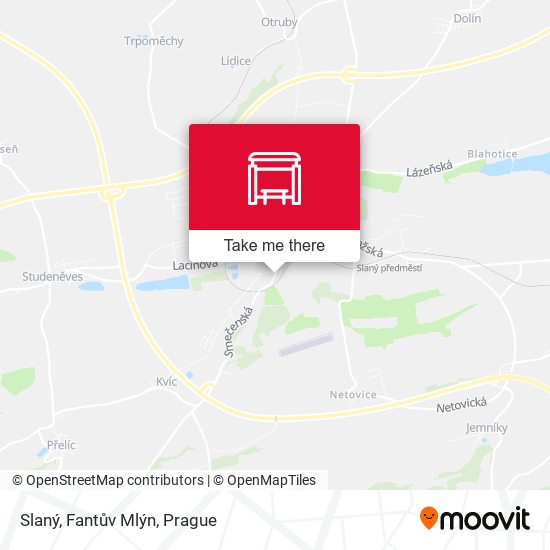 Slaný, Fantův Mlýn map