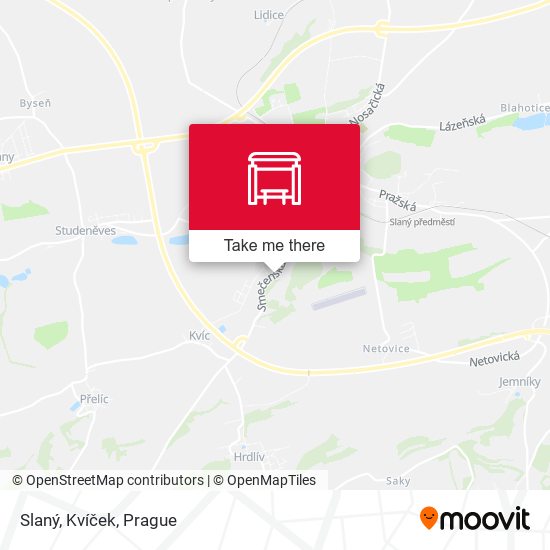 Slaný, Kvíček map