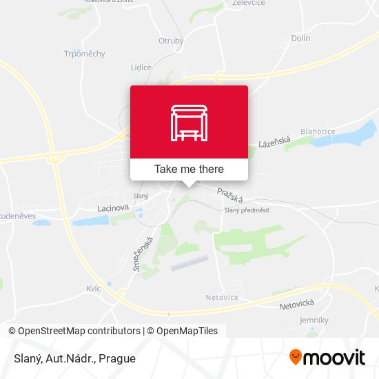 Slaný, Aut.Nádr. map