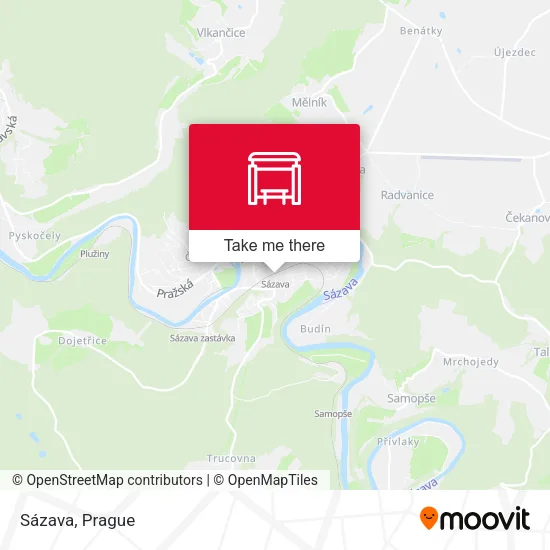 Карта Sázava