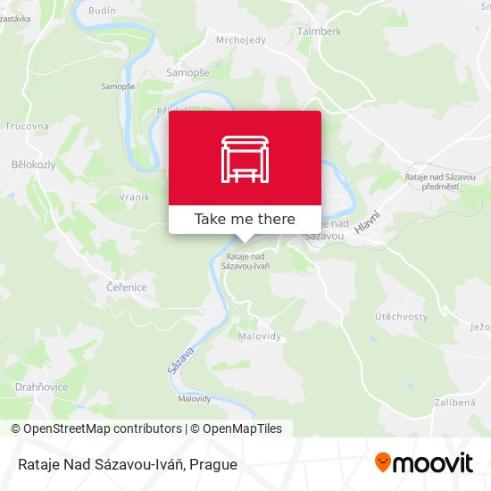 Rataje Nad Sázavou-Iváň map