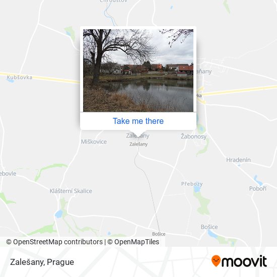 Zalešany map