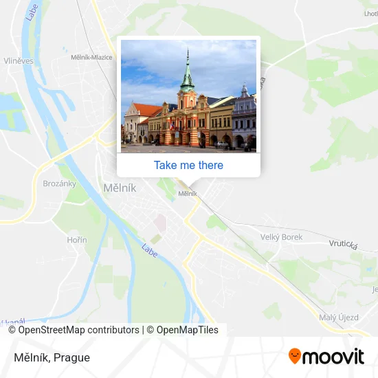 Карта Mělník