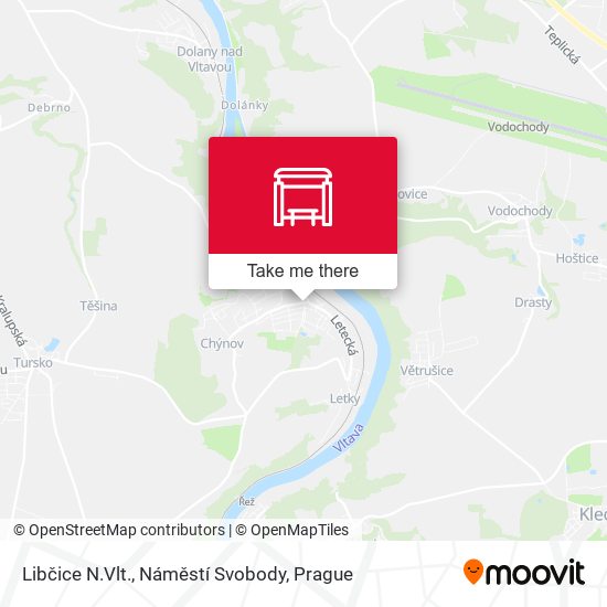 Libčice N.Vlt., Náměstí Svobody map