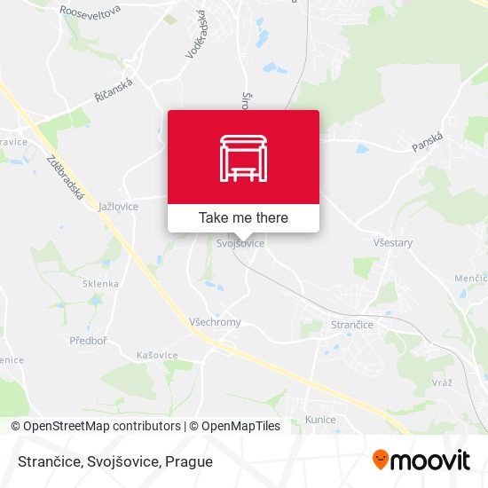 Strančice, Svojšovice map