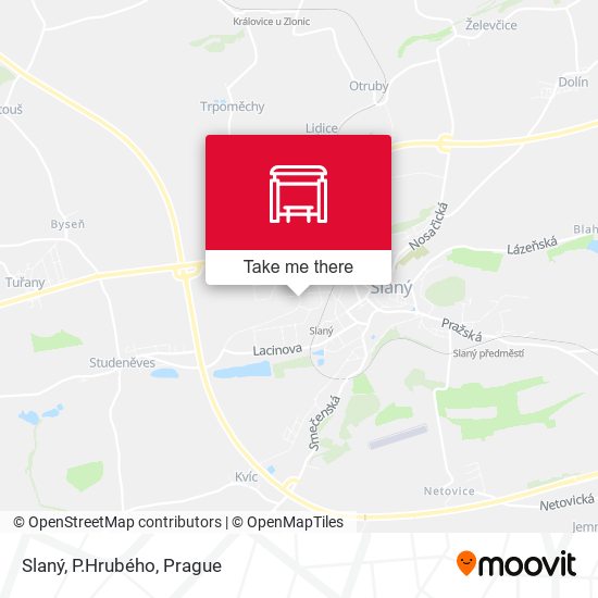 Slaný, P.Hrubého map