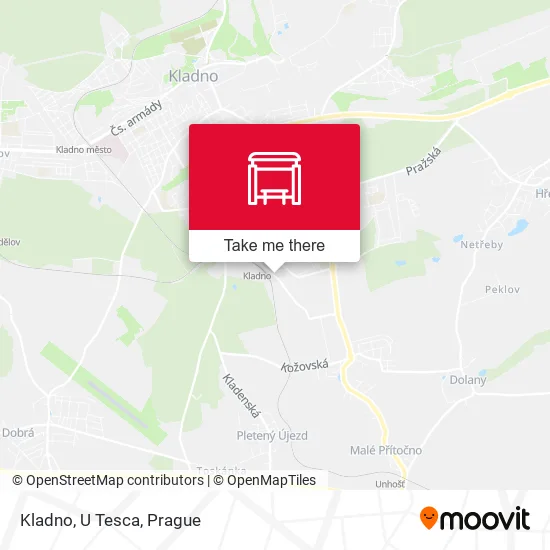 Карта Kladno, U Tesca