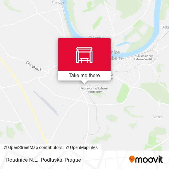 Карта Roudnice N.L., Podluská