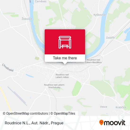Карта Roudnice N.L., Aut. Nádr.
