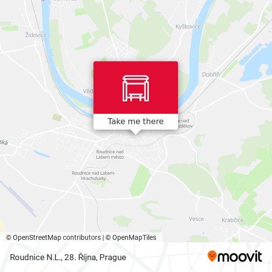 Roudnice N.L., 28. Října map