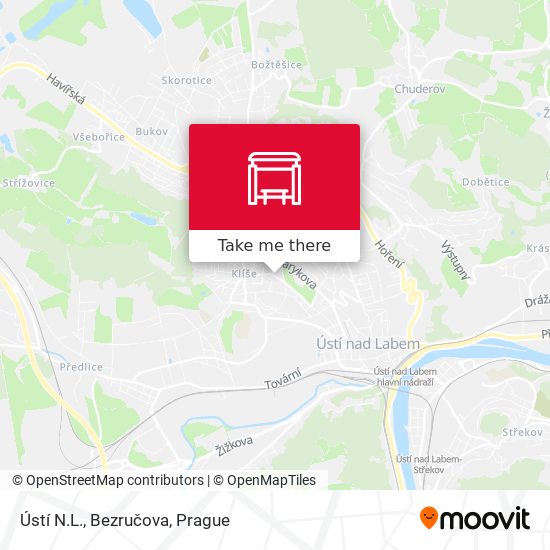 Ústí N.L., Bezručova map