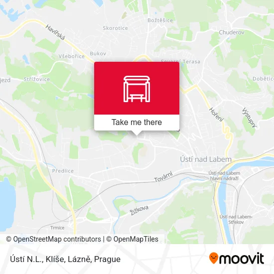 Карта Ústí N.L., Klíše, Lázně