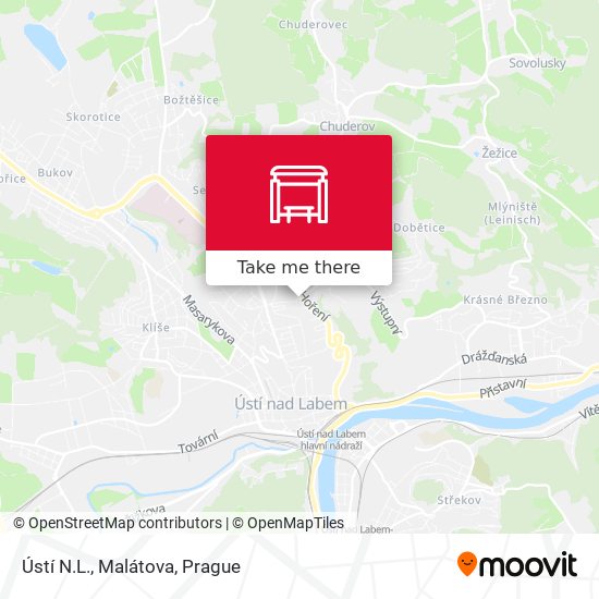 Ústí N.L., Malátova map