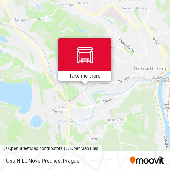 Карта Ústí N.L., Nové Předlice