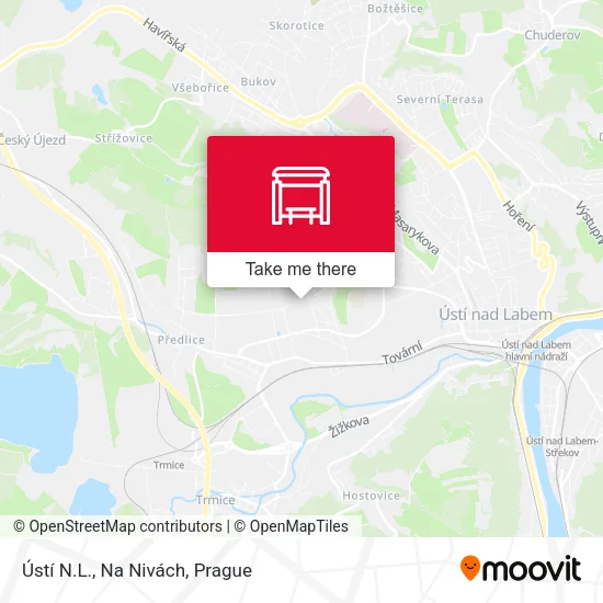 Карта Ústí N.L., Na Nivách