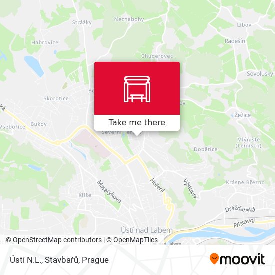 Ústí N.L., Stavbařů map