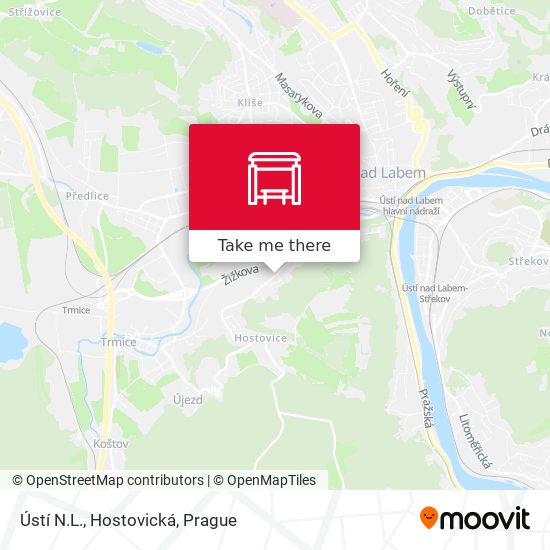 Ústí N.L., Hostovická map