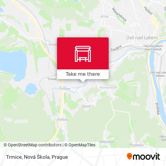 Trmice, Nová Škola map