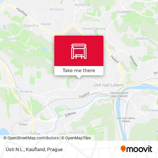 Ústí N.L., Kaufland map