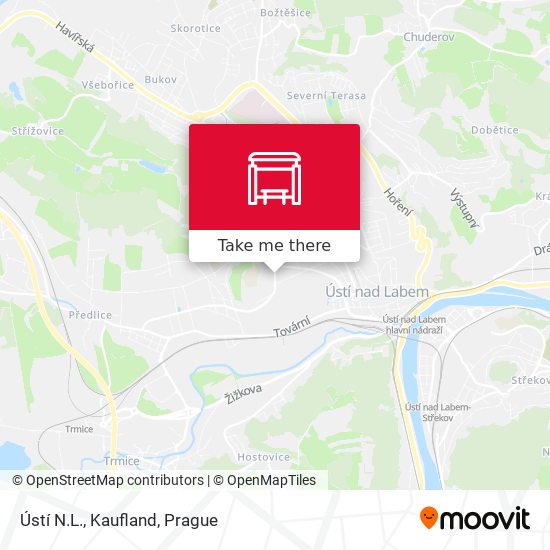 Ústí N.L., Kaufland map