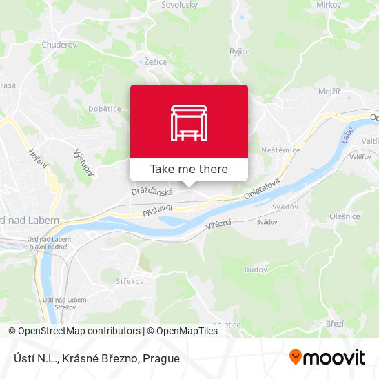 Ústí N.L., Krásné Březno map