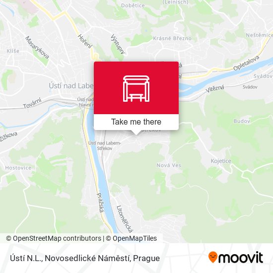 Ústí N.L., Novosedlické Náměstí map