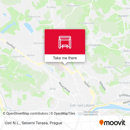 Карта Ústí N.L., Severní Terasa
