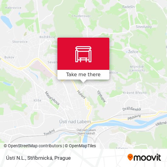 Ústí N.L., Stříbrnická map
