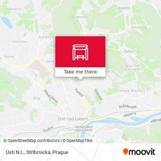 Ústí N.L., Stříbrnická map