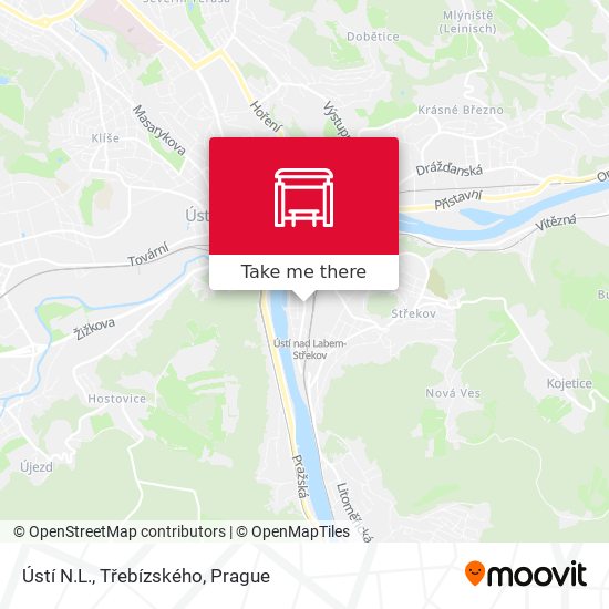 Ústí N.L., Třebízského map