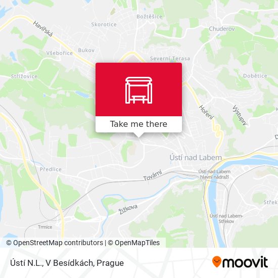Ústí N.L., V Besídkách map