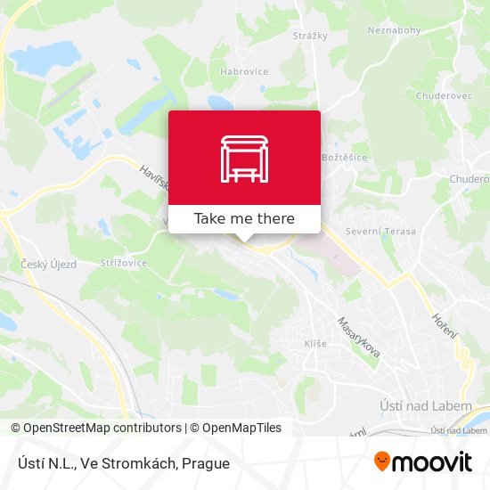 Ústí N.L., Ve Stromkách map
