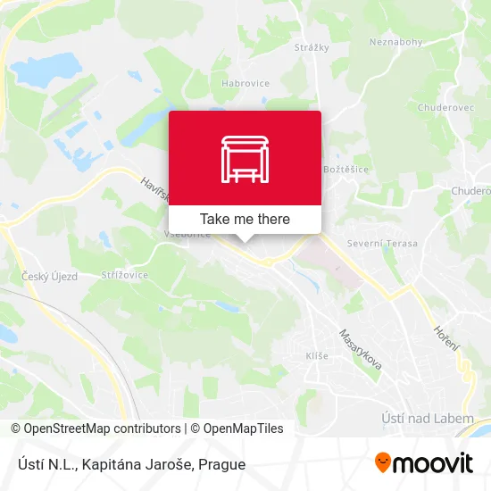 Карта Ústí N.L., Kapitána Jaroše