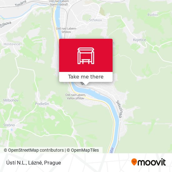 Ústí N.L., Lázně map
