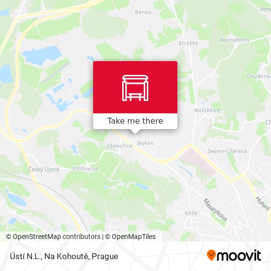 Ústí N.L., Na Kohoutě map