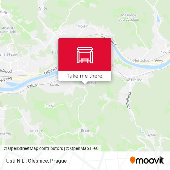 Ústí N.L., Olešnice map