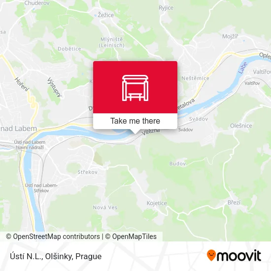 Карта Ústí N.L., Olšinky
