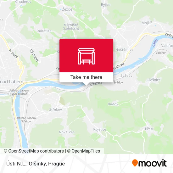 Карта Ústí N.L., Olšinky