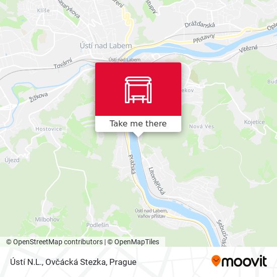 Ústí N.L., Ovčácká Stezka map