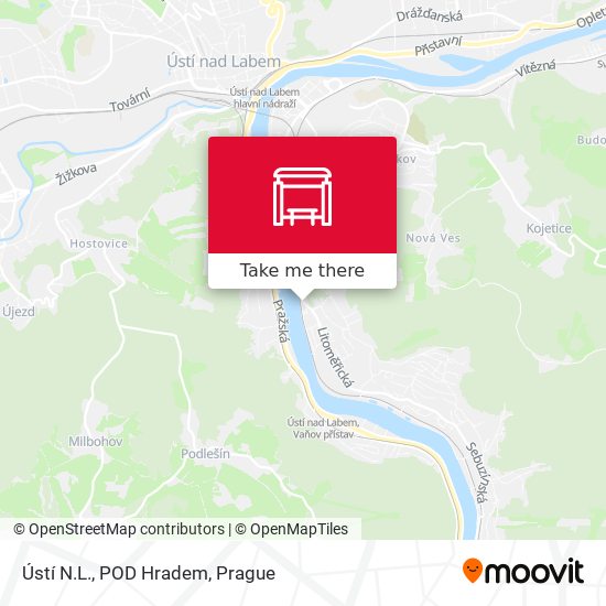 Ústí N.L., POD Hradem map