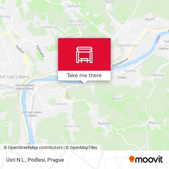 Ústí N.L., Podlesí map
