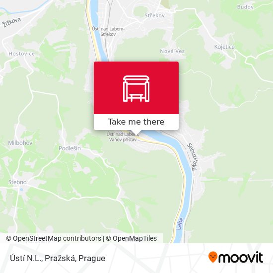 Ústí N.L., Pražská map