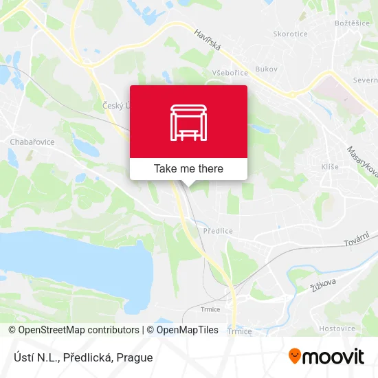 Карта Ústí N.L., Předlická