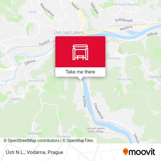 Карта Ústí N.L., Vodárna